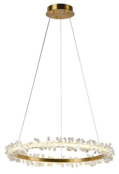 LED Stmievateľný luster na lanku LED/40W/230V 3000-6500K zlatá + diaľkové ovládanie