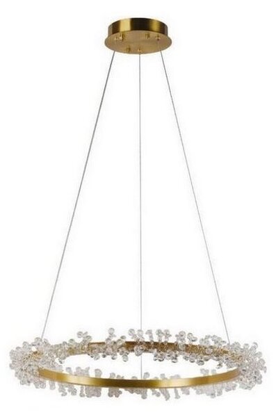 LED Stmievateľný luster na lanku LED/40W/230V 3000-6500K zlatá + diaľkové ovládanie