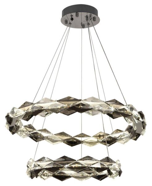 LED Stmievateľný luster na lanku LED/65W/230V 3000-6500K chróm + diaľkové ovládanie