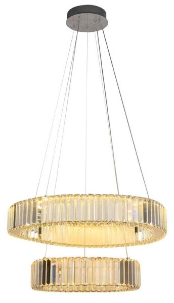 LED Stmievateľný luster na lanku LED/65W/230V 3000-6500K chróm + diaľkové ovládanie