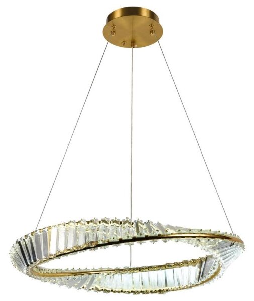 LED Stmievateľný krištáľový luster na lanku LED/40W/230V + diaľkové ovládanie