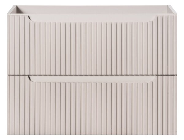 Comad Závesná skrinka pod umývadlo Nova Cashmere II s doskou 80 cm kašmír/dub coast evoke