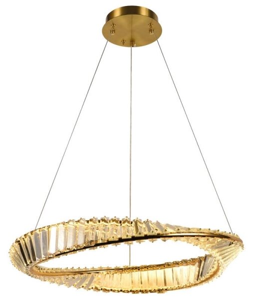 LED Stmievateľný krištáľový luster na lanku LED/40W/230V + diaľkové ovládanie