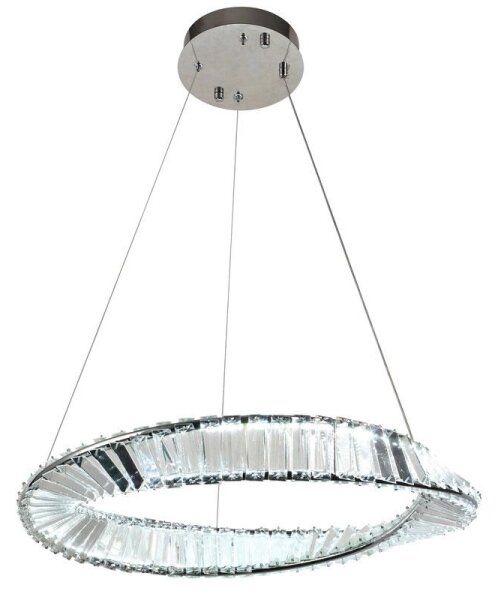 LED Stmievateľný krištáľový luster na lanku LED/40W/230V + diaľkové ovládanie