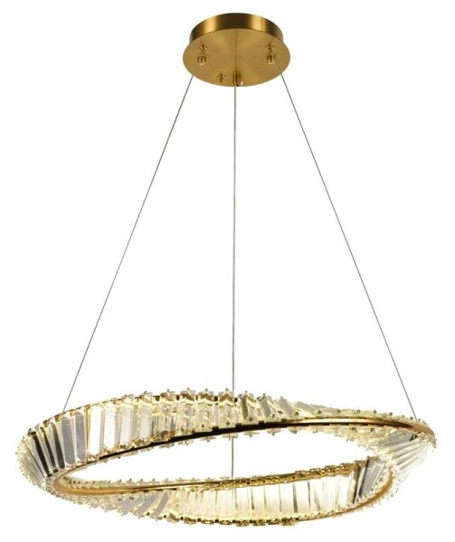 LED Stmievateľný krištáľový luster na lanku LED/40W/230V + diaľkové ovládanie