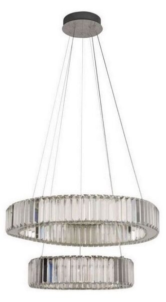 LED Stmievateľný luster na lanku LED/65W/230V 3000-6500K chróm + diaľkové ovládanie