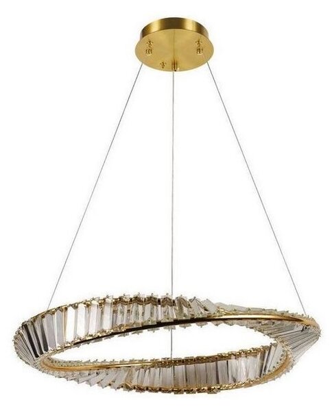 LED Stmievateľný krištáľový luster na lanku LED/40W/230V + diaľkové ovládanie