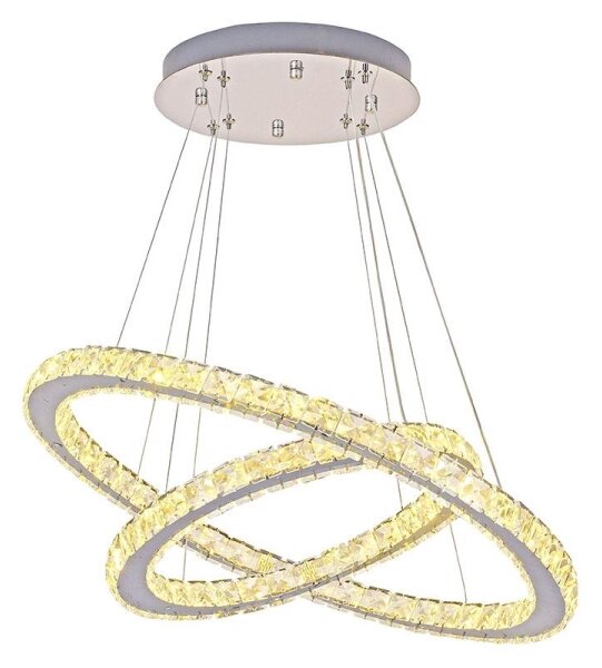 LED Stmievateľný luster na lanku LED/115W/230V 3000-6500K strieborná + DO
