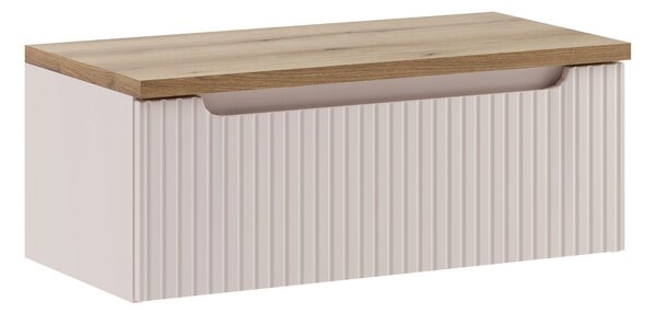 Comad Závesná skrinka pod umývadlo Nova Cashmere s doskou 80 cm kašmírová/dub coast evoke