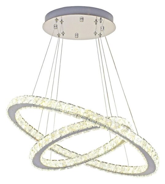 LED Stmievateľný luster na lanku LED/115W/230V 3000-6500K strieborná + DO