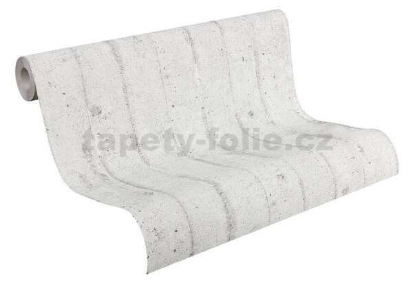 Vliesové tapety na stenu IMPOL 7137-11 Wood and Stone 2, betónová stena sivá, rozmer 10,05 m x 0,53 m, A.S.Création
