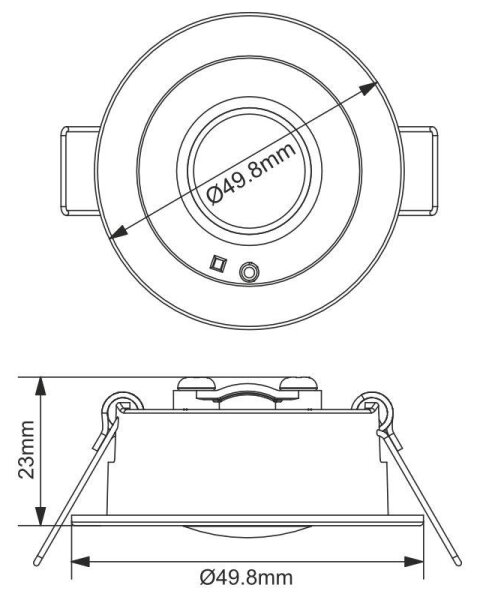 LED Núdzové podhľadové svietidlo LED/1,2W/230V 6000K