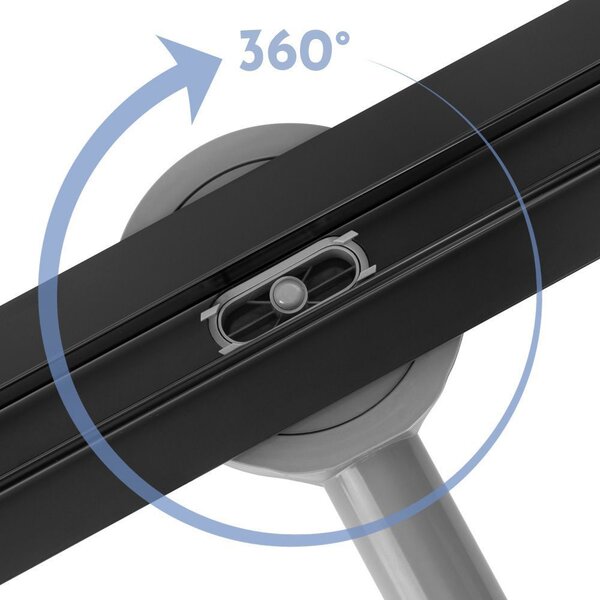 Rea Neox Slim Pro, sprchový odtokový žľab 50cm, čierna matná, REA-G2744