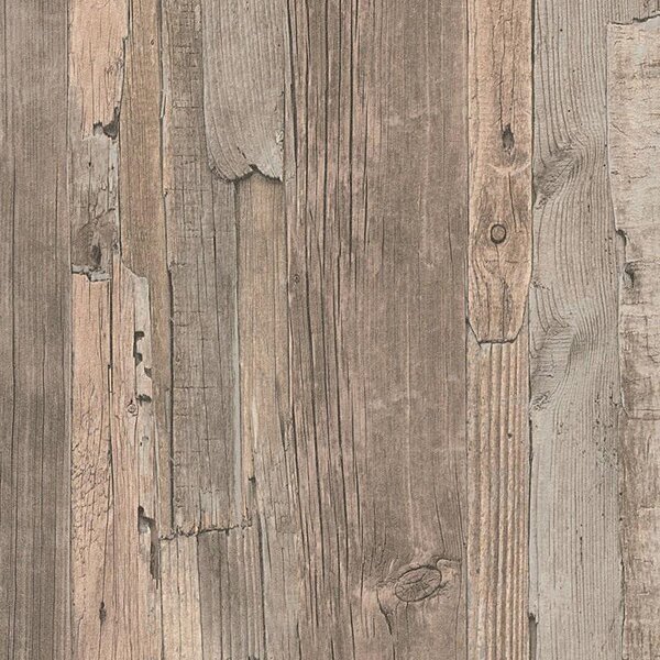 Vliesové tapety na stenu IMPOL 95405-3 Wood and Stone 2, drevo vintage hnedé, rozmer 10,05 m x 0,53 m, A.S.Création