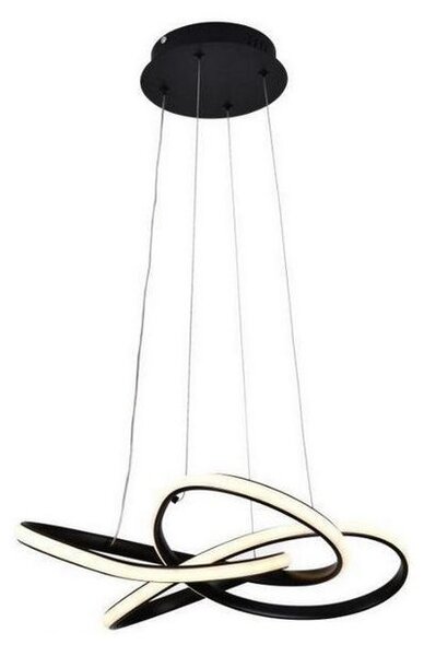 LED Stmievateľný luster na lanku LED/40W/230V 3000-6500K čierna + diaľkové ovládanie