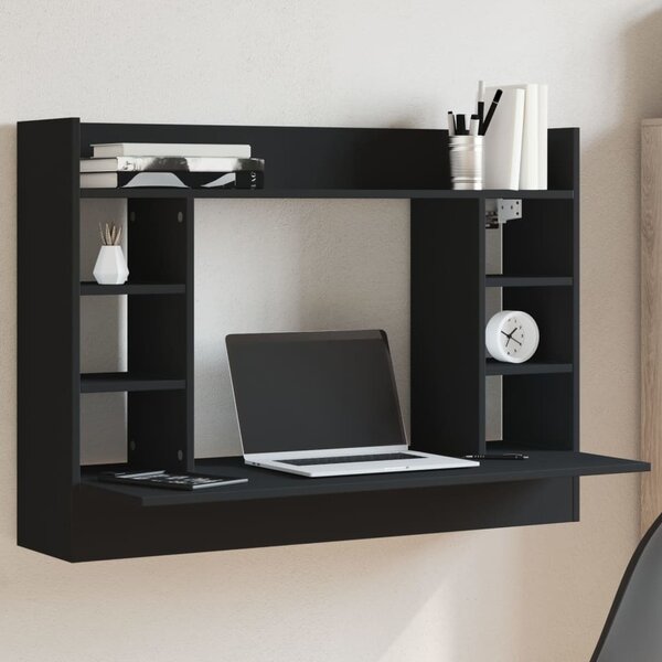 Maison Exclusive - Nástenný písací stôl Čierny 105x48x75 cm Drevený materiál
