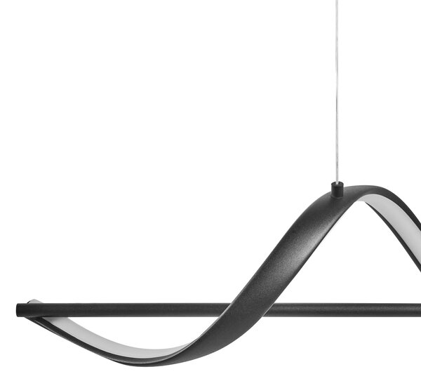 LED závesná lampa čierna kovová na strop dizajnové osvetlenie moderný štýl obývačka jedáleň