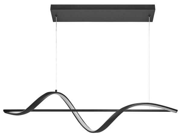 LED závesná lampa čierna kovová na strop dizajnové osvetlenie moderný štýl obývačka jedáleň