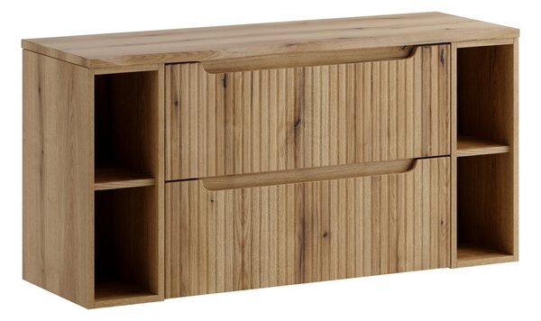 Comad Závesná skrinka pod umývadlo Nova s doskou 120 cm dub coast evoke