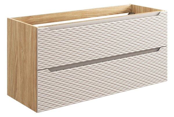 Comad Závesná skrinka pod umývadlo Ocean 120 cm dub olejovaný/béžová