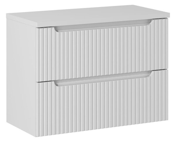 Comad Závesná skrinka pod umývadlo Nova White I s doskou 80 cm biela