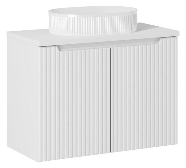 Comad Závesná skrinka pod umývadlo Nova White II s doskou 80 cm biela