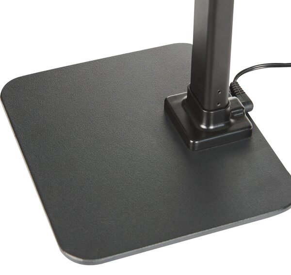 Stolná LED lampa čierna hliník syntetický materiál stmievač senzor s 3 farbami osvetlenie do kancelárie a študovne