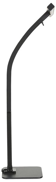 Stolná LED lampa čierna hliník syntetický materiál stmievač senzor s 3 farbami osvetlenie do kancelárie a študovne