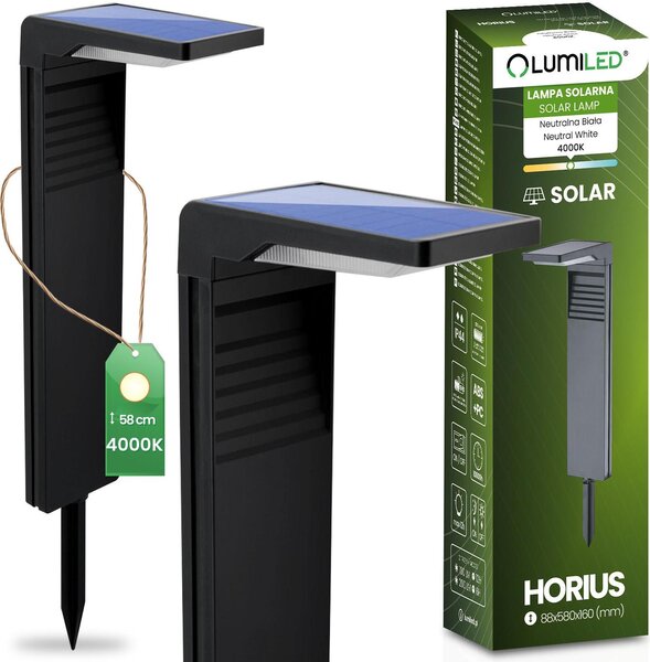 LUMILED solárne svetlo pre vonkajšiu záhradu IP44 odolné voči striekajúcej vode solárne svetlo na cestu so zemným hrotom 4000K neutrálna biela solárna lampa na cestu na príjazdovú cestu