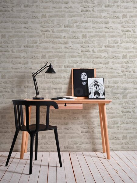Vliesové tapety na stenu IMPOL 35580-4 Wood and Stone 2, ukladaný kameň sivý, rozmer 10,05 m x 0,53 m, A.S.Création