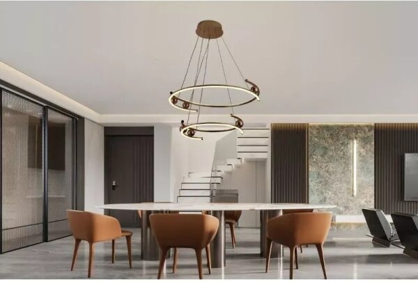 LED Stmievateľný luster na lanku LED/80W/230V 3000-6500K + diaľkové ovládanie