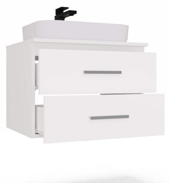 TP Living Závesná skrinka pod umývadlo s doskou NEL 2S 60 cm biela