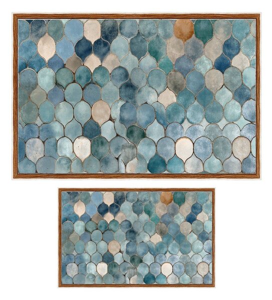 Modré kúpeľňové predložky v súprave 2 ks 60x100 cm – Foutastic