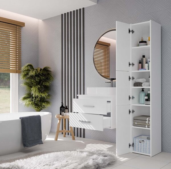 TP Living Závesná skrinka pod umývadlo s doskou NEL 2S 60 cm biela