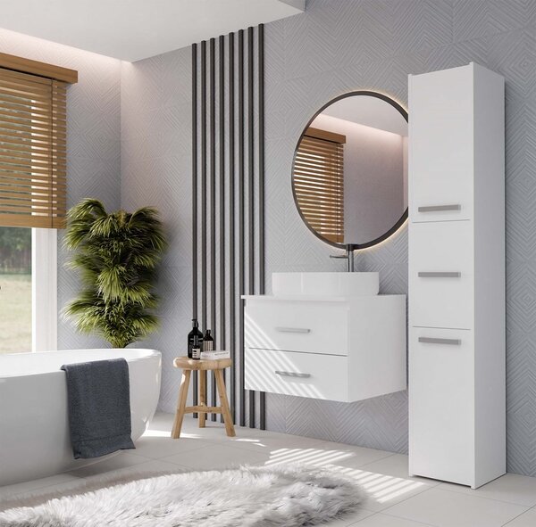 TP Living Závesná skrinka pod umývadlo s doskou NEL 2S 60 cm biela
