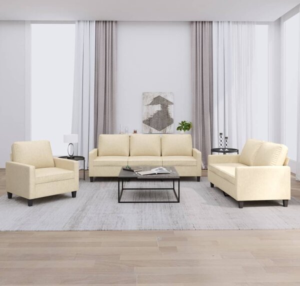 Maison Exclusive – 3-dielna sedacia súprava s vankúmi, krémová látka