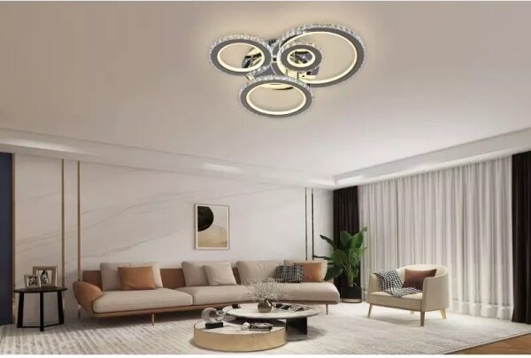 LED Stmievateľný prisadený luster LED/120W/230V 3000-6500K + diaľkové ovládanie