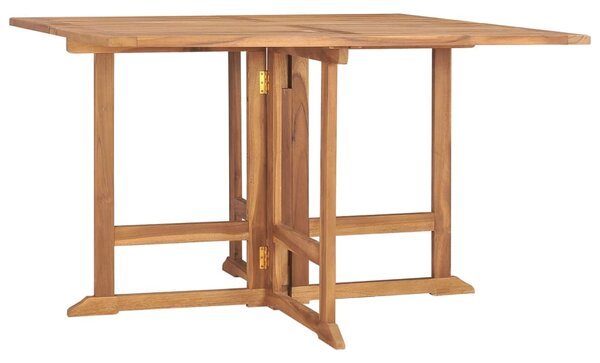 Skladací záhradný jedálenský stôl 110x110x75 cm tíkový masív