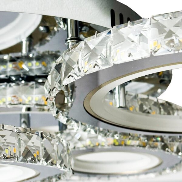 LED Stmievateľný prisadený luster LED/120W/230V 3000-6500K + diaľkové ovládanie