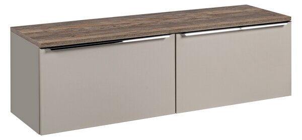Comad Závesná skrinka pod umývadlo SantaFe s doskou 160 cm taupe/dub santa fe vintage