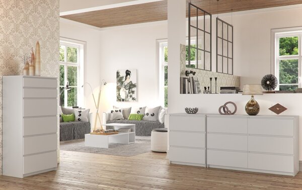 Ak furniture Komoda Tove K 160 cm biela matná