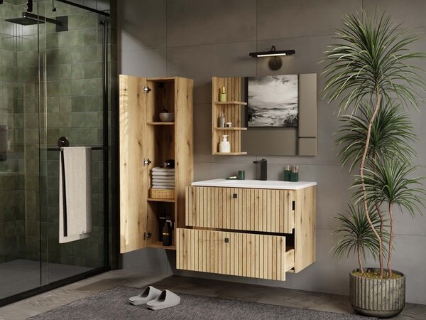 TP Living Závesná skrinka s umývadlom TIGO 2S 80 cm dub evoke
