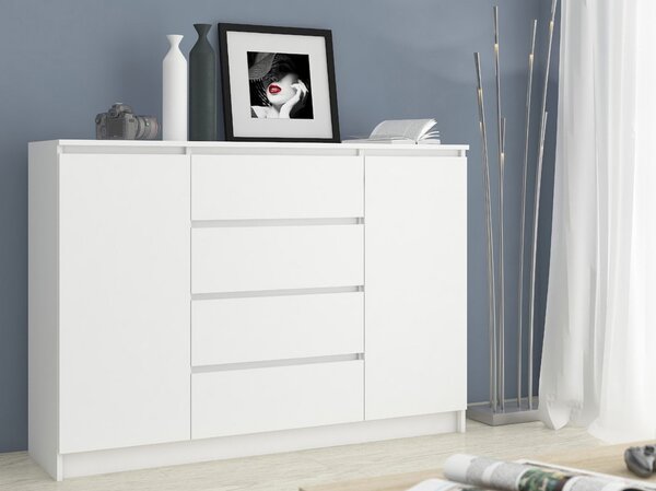 Ak furniture Komoda Kryštof 140 cm bílá