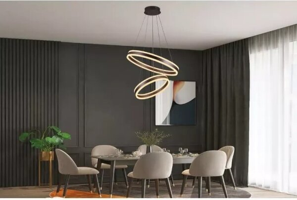 LED Stmievateľný luster na lanku LED/135W/230V 3000-6500K + diaľkové ovládanie