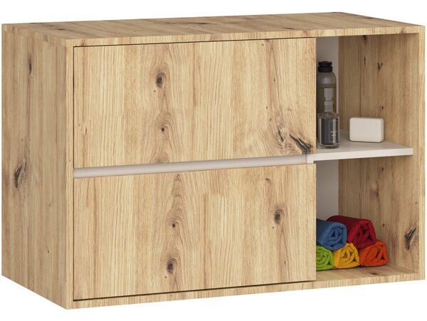 Ak furniture Závesná skrinka pod umývadlo VAMI 90 cm dub artisan/kašmírová