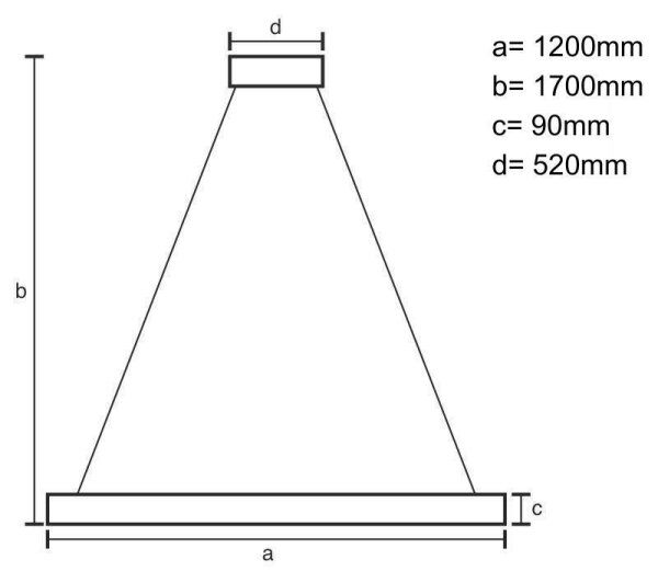 LED Luster na lanku LED/22W/230V 4000K 120 cm jaseň/masív