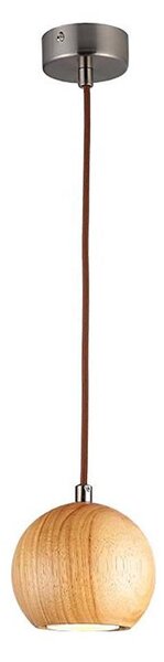 Závesný luster na lanku 1xGU10/10W/230V, priemer 11 cm, masív/jaseň