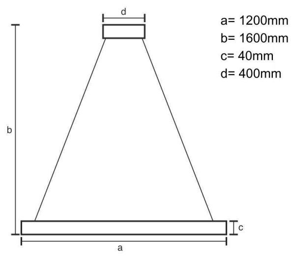 LED Luster na lanku LED/22W/230V 4000K 120 cm jaseň/masív
