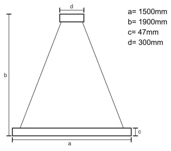 LED Luster na lanku LED/26W/230V 4000K 150 cm jaseň/masív