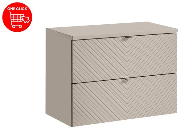 Comad Závesná skrinka pod umývadlo Viva Cashmere s doskou 80 cm kašmír